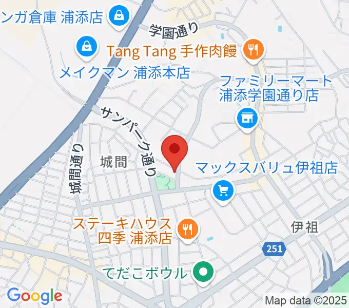 ミュージックハウスの地図