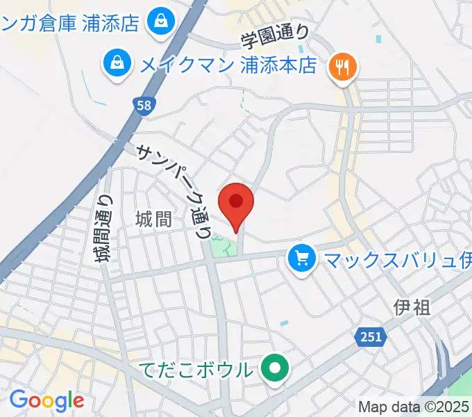ミュージックハウスの地図