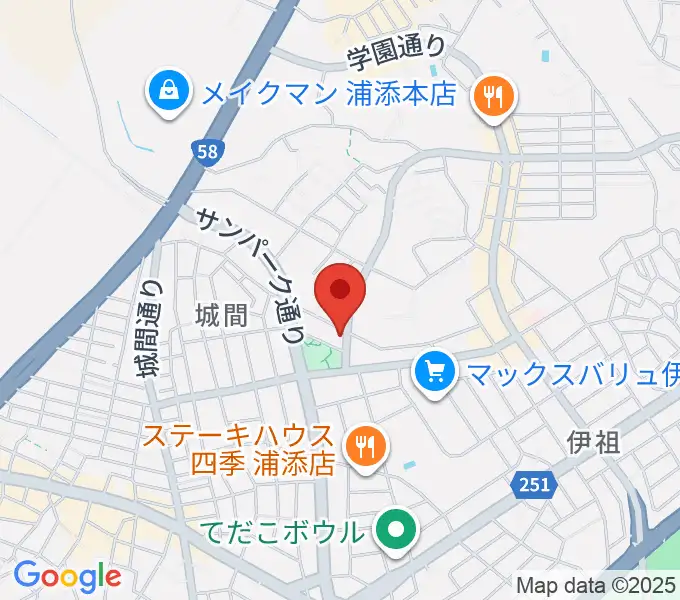 ミュージックハウスの地図