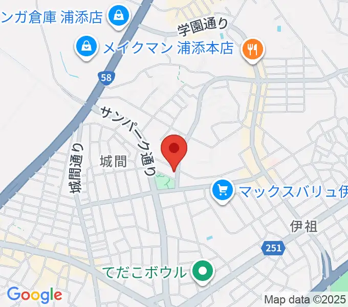 ミュージックハウスの地図