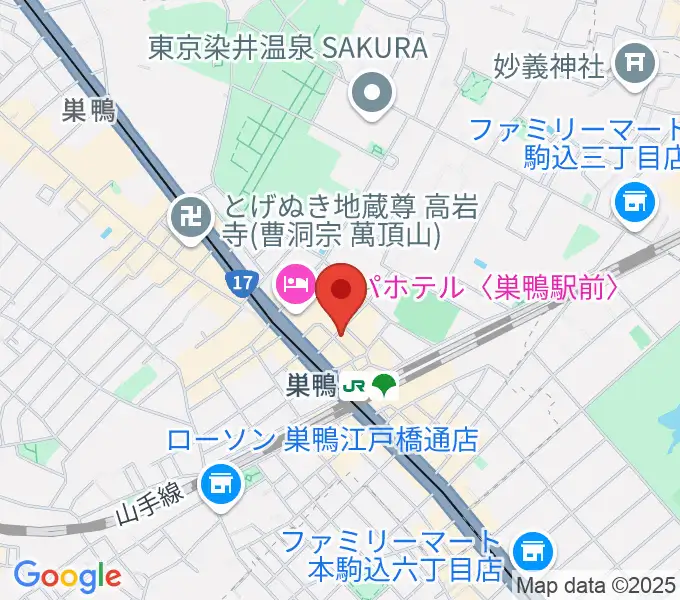 巣鴨 獅子王の地図