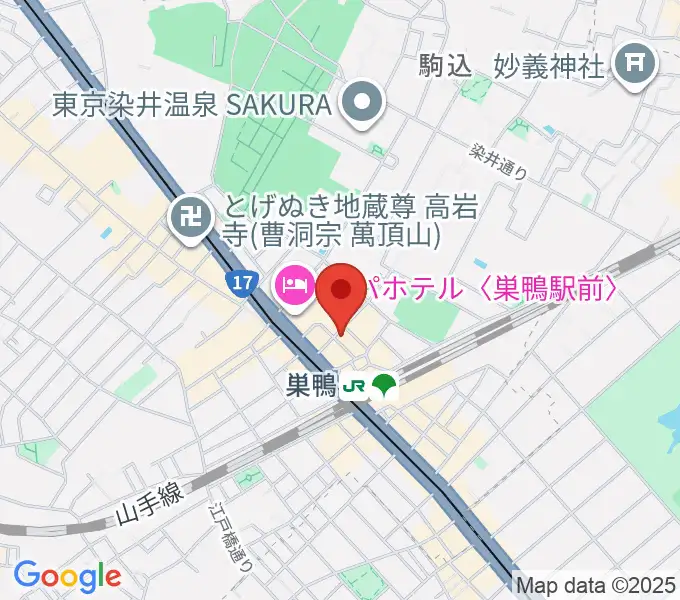 巣鴨 獅子王の地図