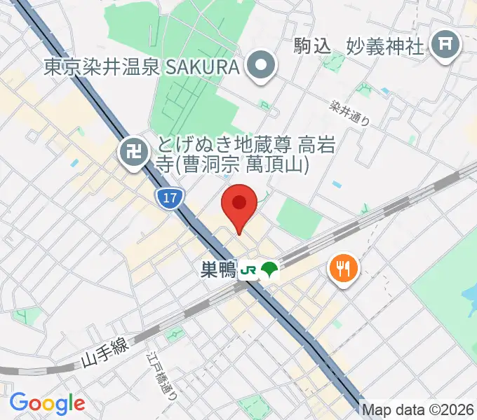 巣鴨 獅子王の地図