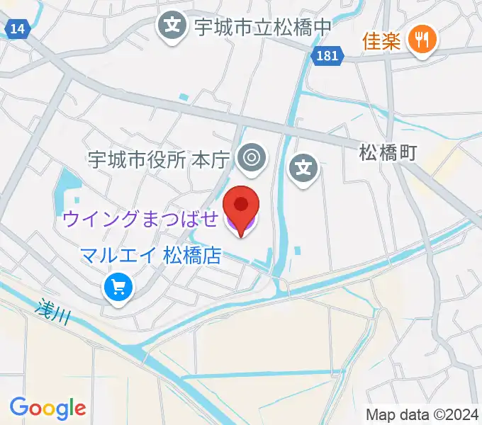 ウイングまつばせの地図