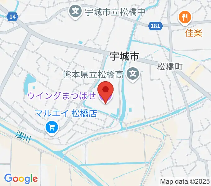 ウイングまつばせの地図