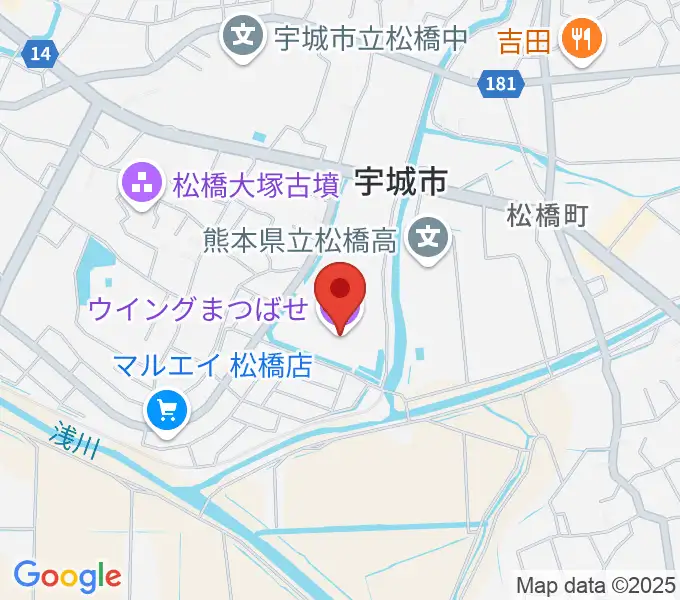 ウイングまつばせの地図