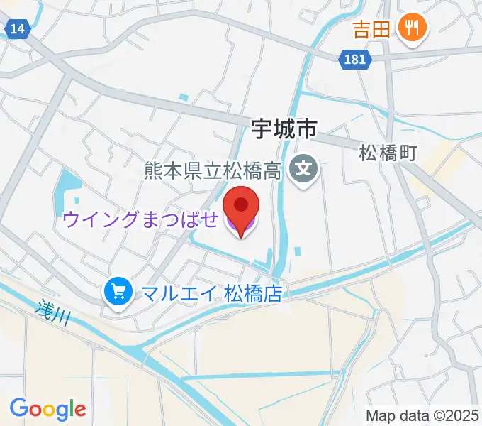 ウイングまつばせの地図