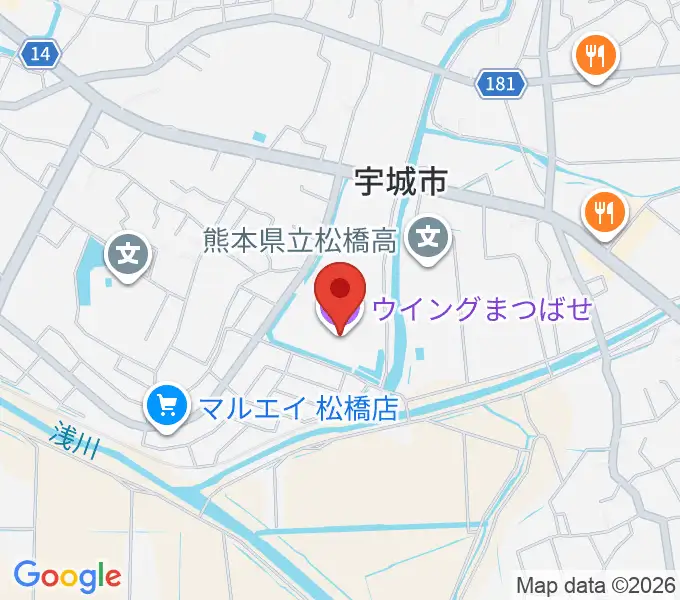 ウイングまつばせの地図