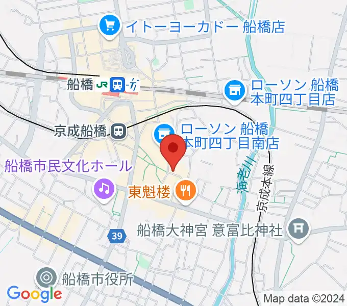 船橋市勤労市民センターの地図