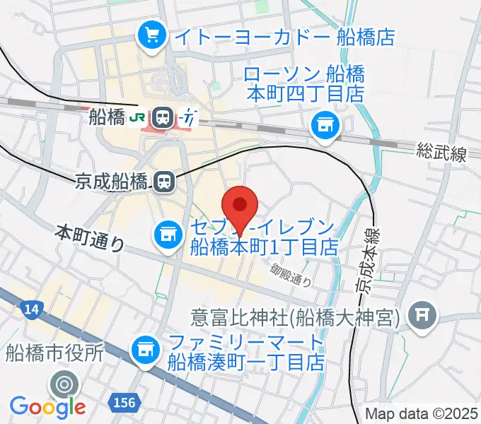 船橋市勤労市民センターの地図