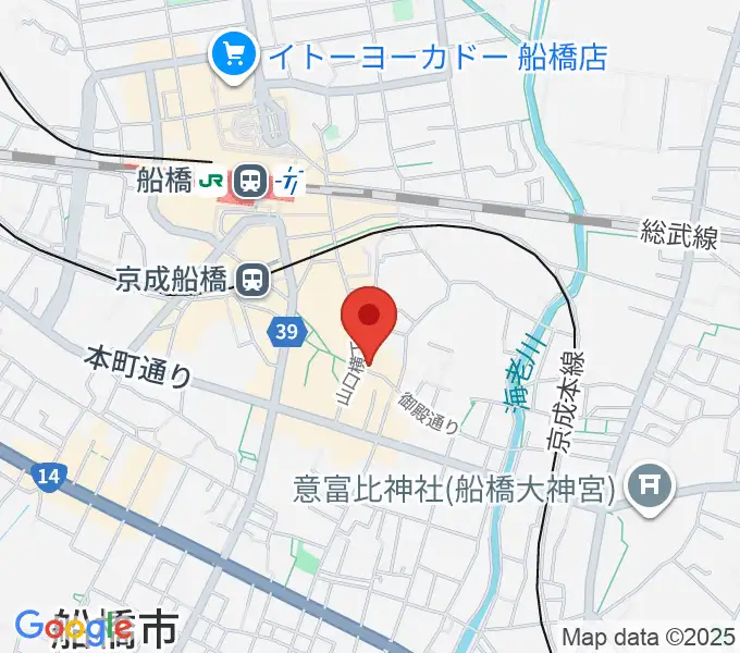 船橋市勤労市民センターの地図