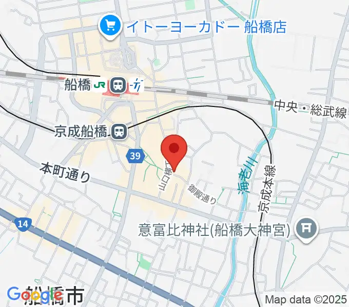 船橋市勤労市民センターの地図