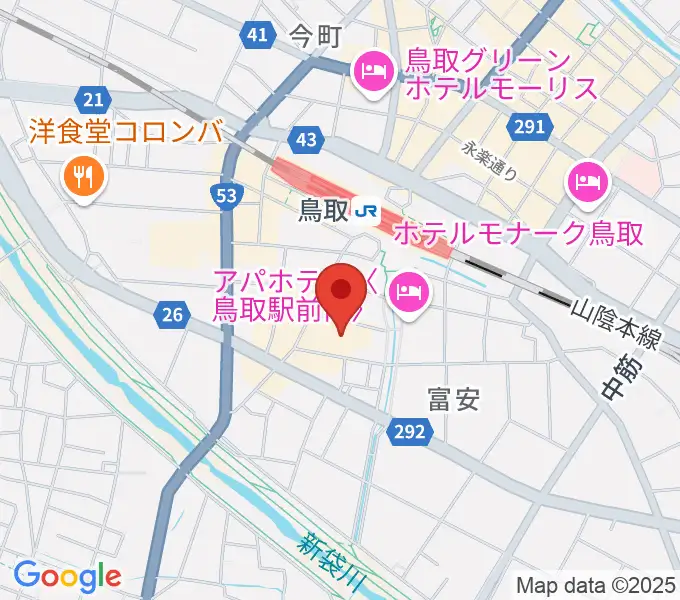 鳥取県立生涯学習センター 県民ふれあい会館の地図