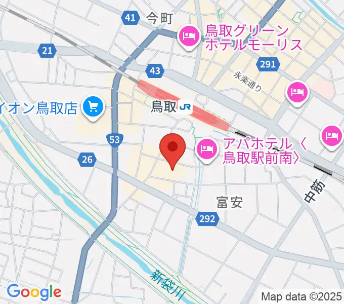 鳥取県立生涯学習センター 県民ふれあい会館の地図