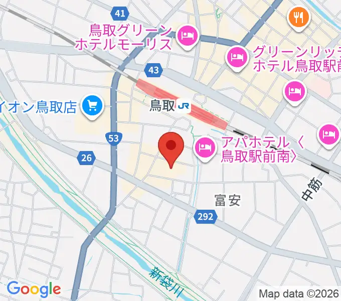 鳥取県立生涯学習センター 県民ふれあい会館の地図