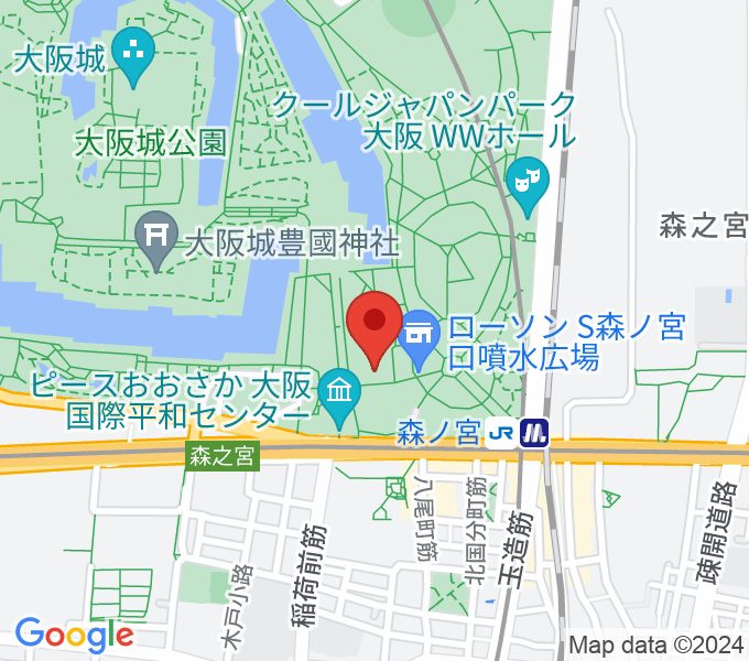 大阪城音楽堂の場所