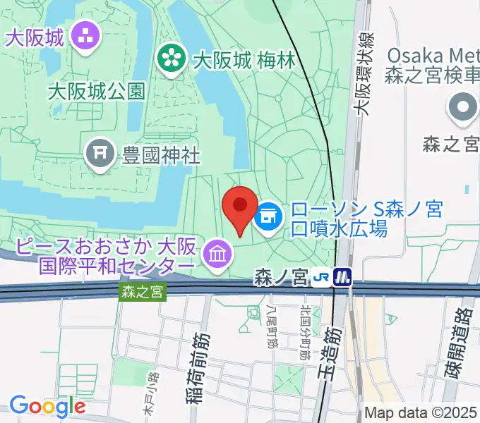 大阪城音楽堂の地図