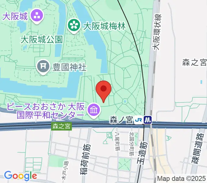 大阪城音楽堂の地図