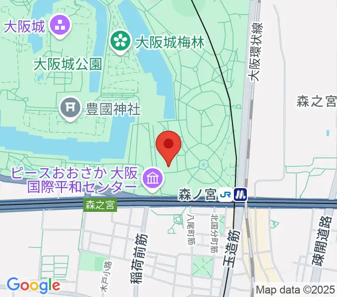大阪城音楽堂の地図