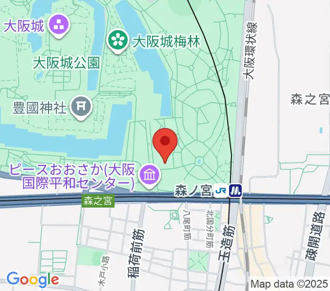 大阪城音楽堂の地図