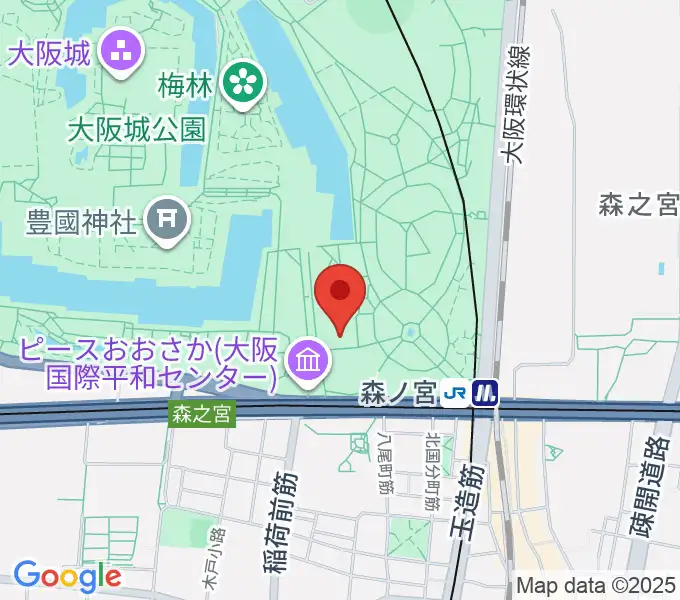大阪城音楽堂の地図