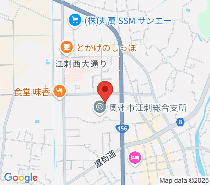 江刺体育文化会館 ささらホールの地図