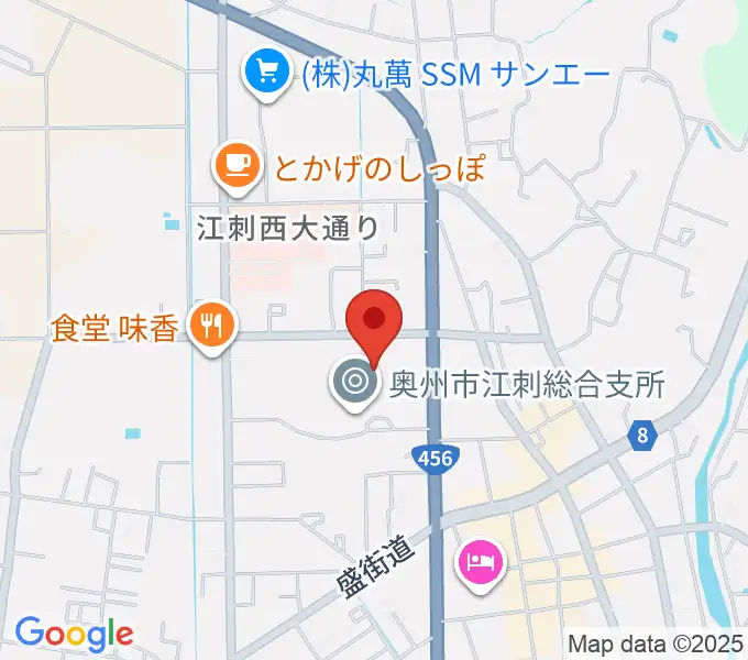 江刺体育文化会館 ささらホールの地図