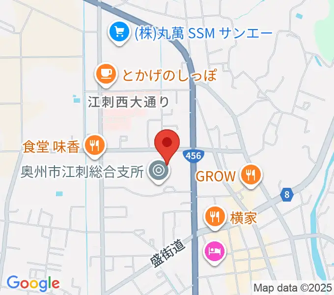 江刺体育文化会館 ささらホールの地図