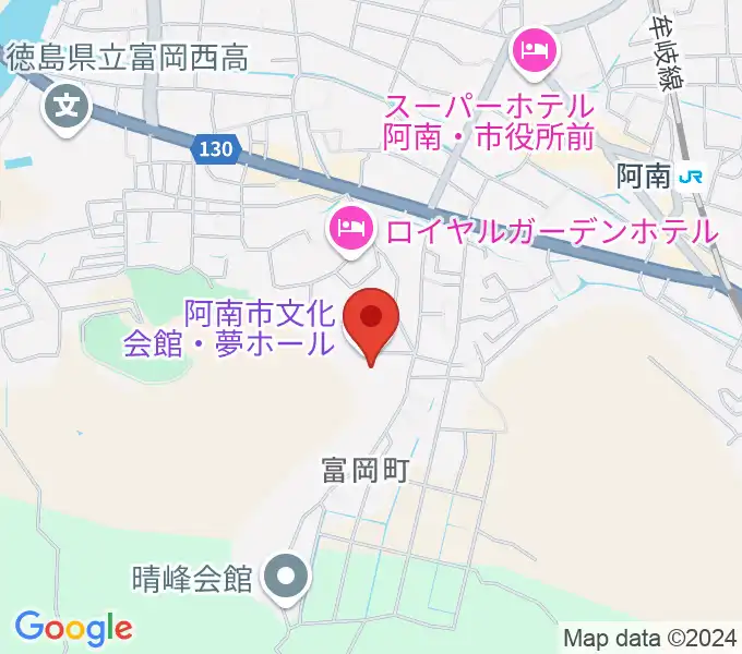 夢ホール（阿南市文化会館）の地図