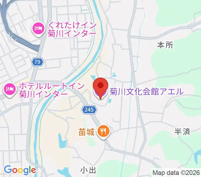 菊川文化会館アエルの地図