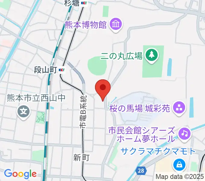 熊本市子ども文化会館の地図