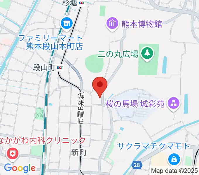 熊本市子ども文化会館の地図