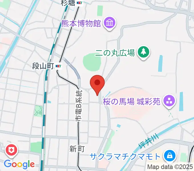 熊本市子ども文化会館の地図