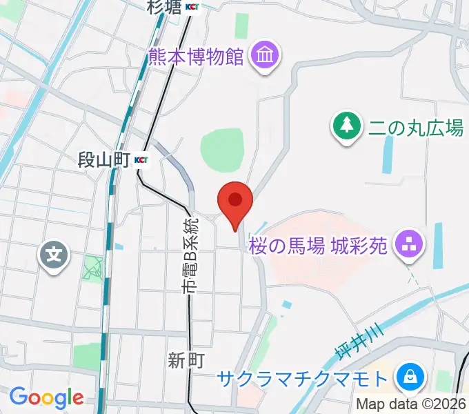 熊本市子ども文化会館の地図