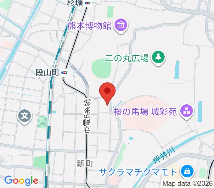 熊本市子ども文化会館の地図