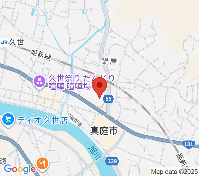 久世エスパスホールの地図