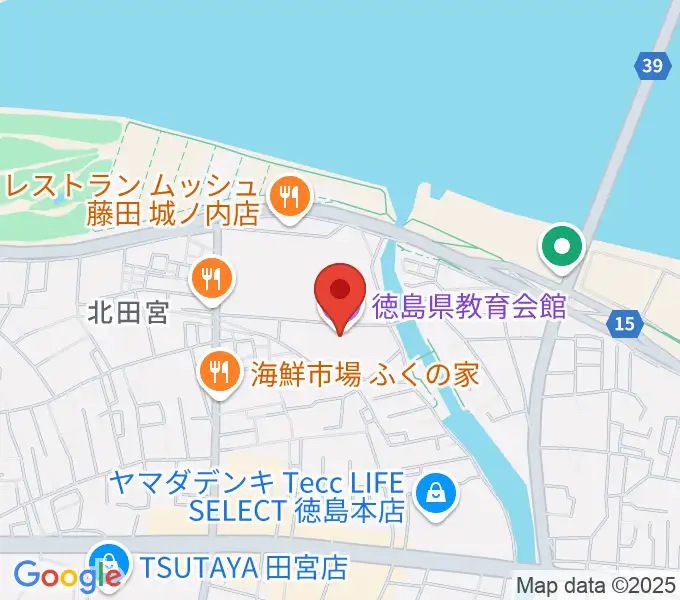 徳島県教育会館の地図