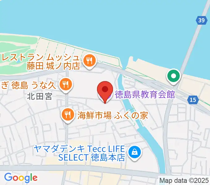 徳島県教育会館の地図