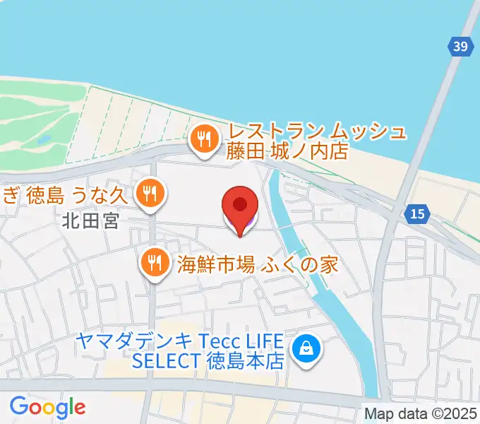 徳島県教育会館の地図