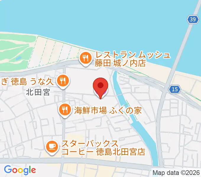 徳島県教育会館の地図