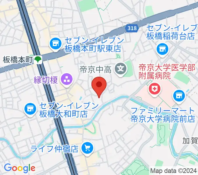 リボーンウッドスタジオの地図