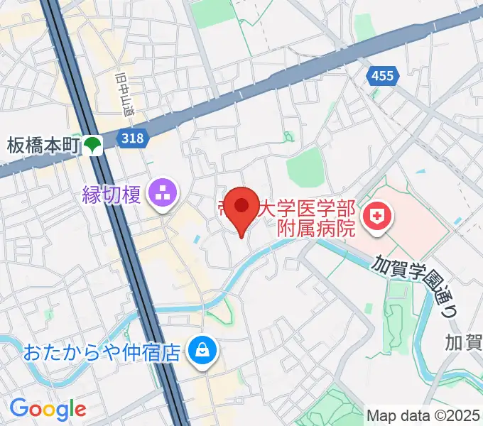 リボーンウッドスタジオの地図