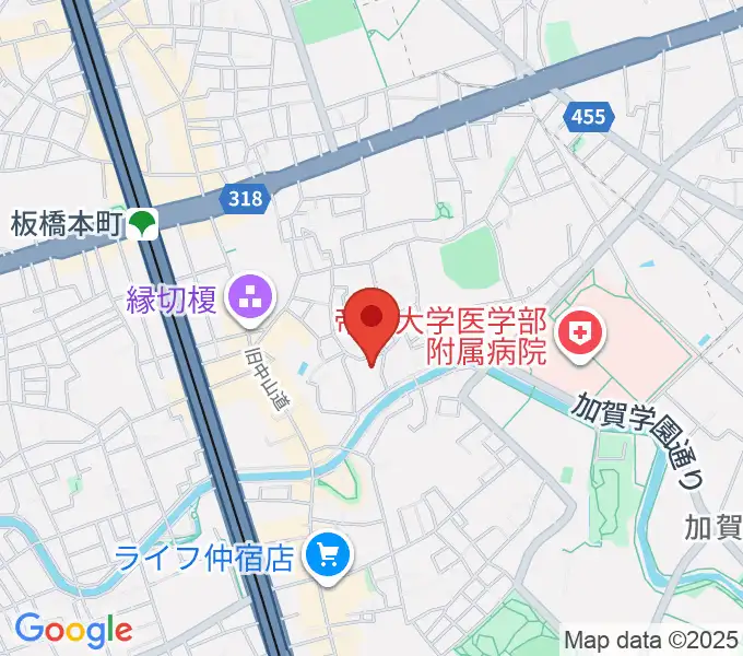 リボーンウッドスタジオの地図