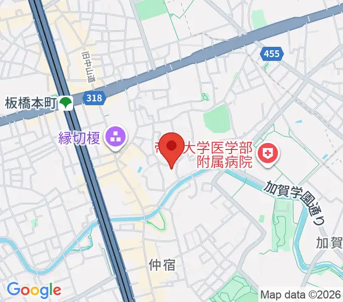 リボーンウッドスタジオの地図