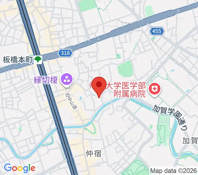 リボーンウッドスタジオの地図