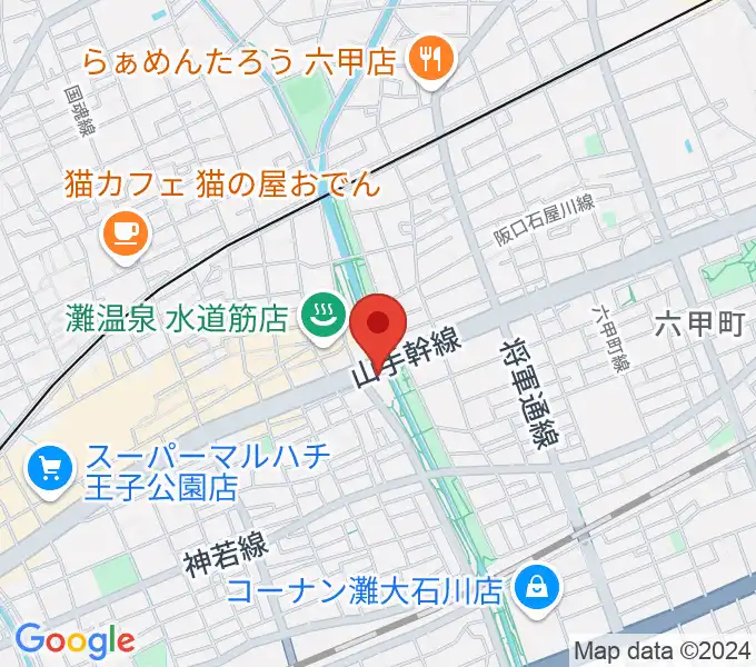 灘区民ホールの地図