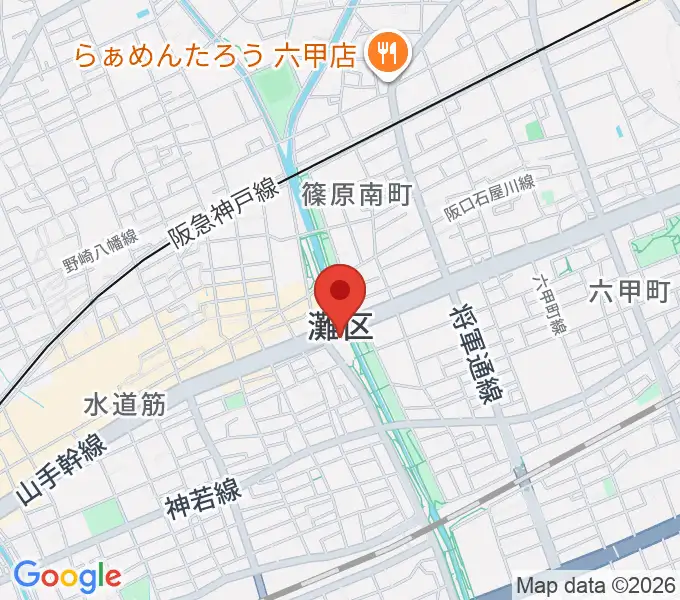 灘区民ホールの地図