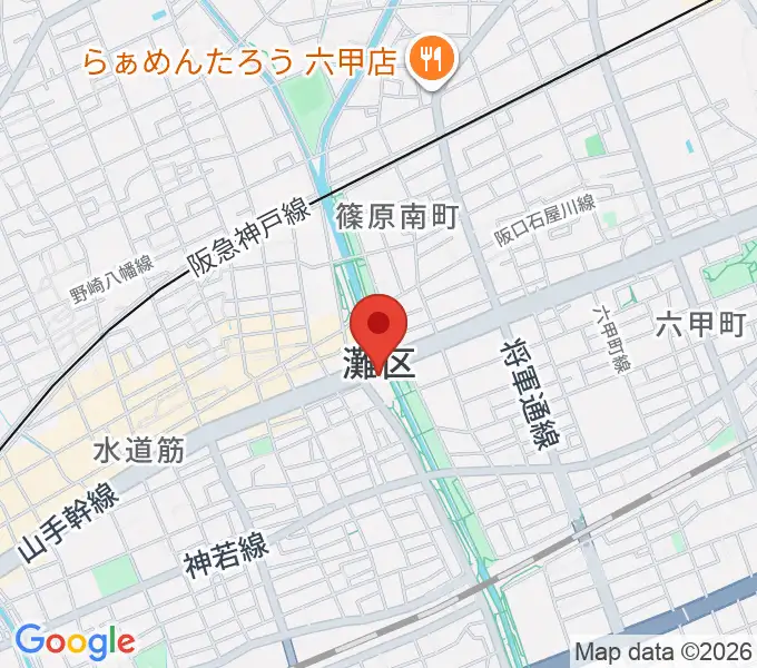灘区民ホールの地図