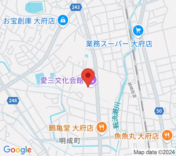 愛三文化会館の地図