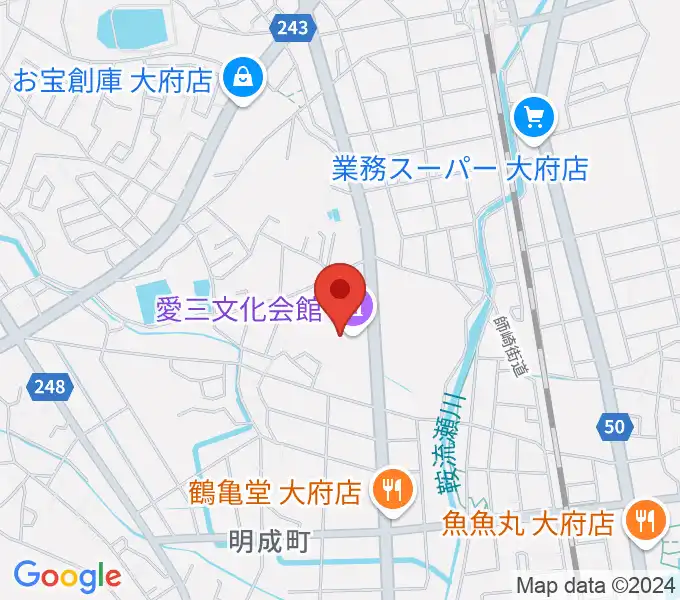 愛三文化会館の地図